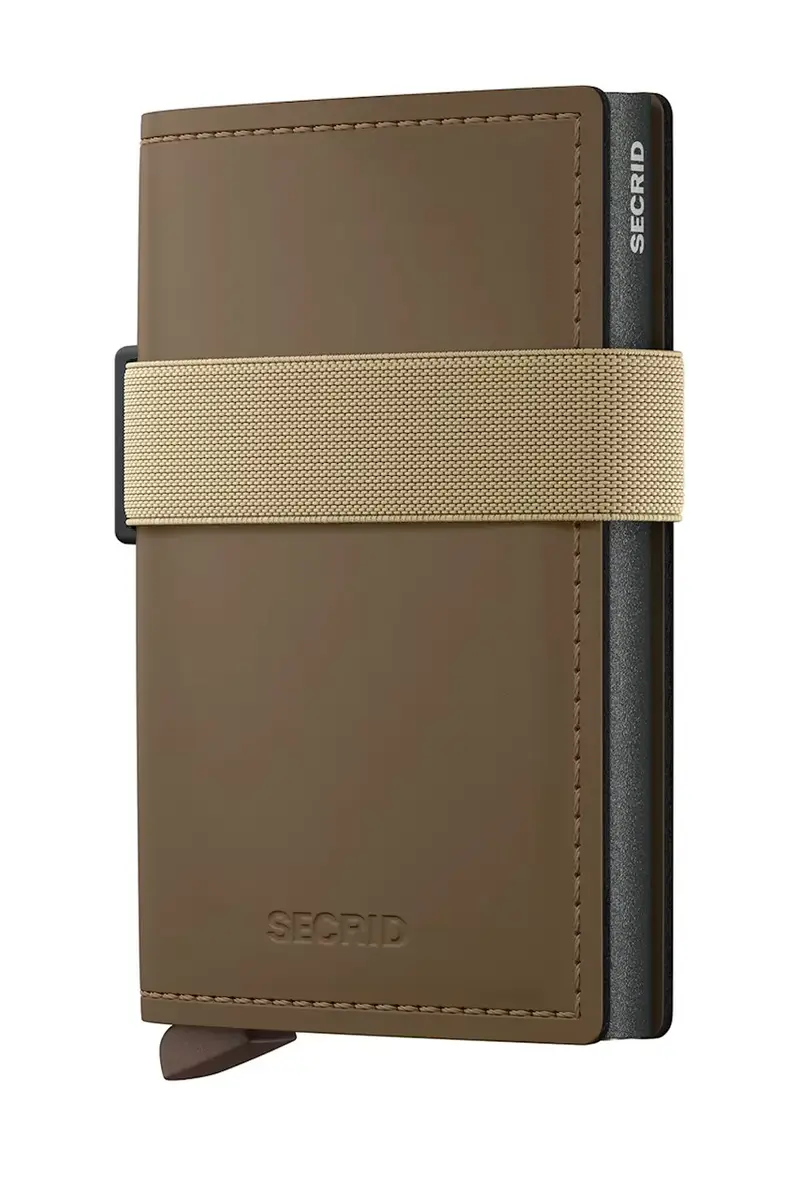 portafoglio in pelle MATTE colore marrone