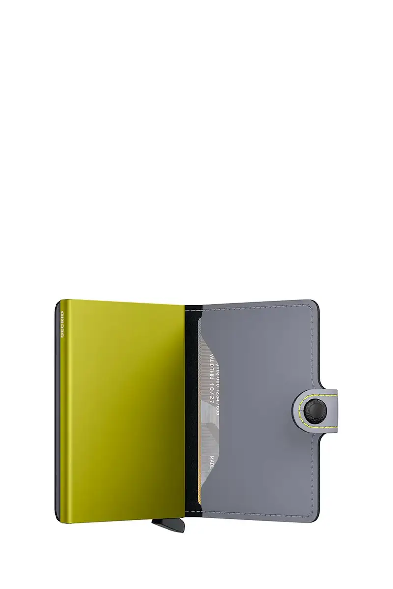 portafoglio in pelle MATTE colore nero Grigio miniatura 4