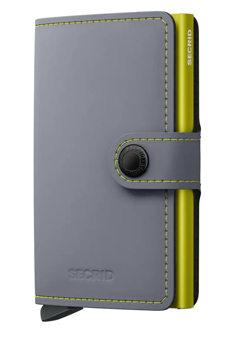 portafoglio in pelle MATTE colore nero Grigio