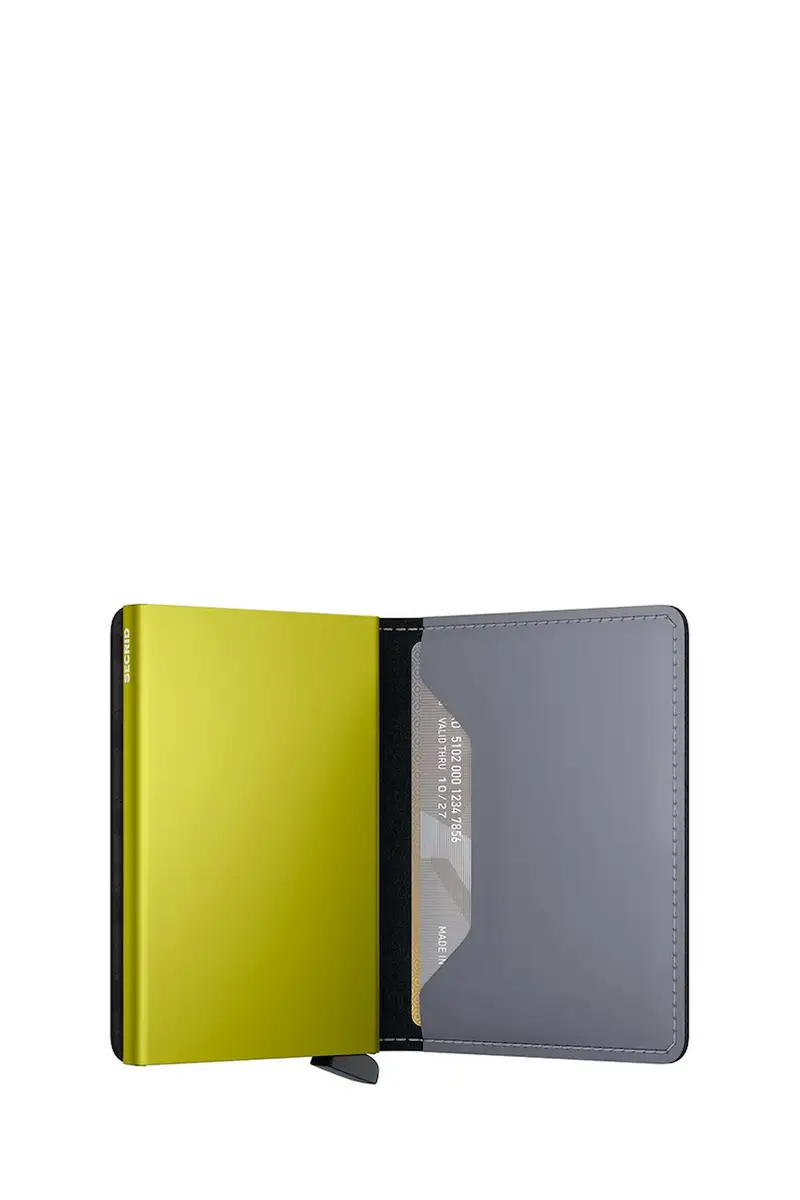 portafoglio in pelle MATTE colore nero Grigio miniatura 4