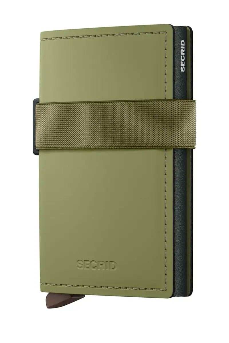 portafoglio in pelle MATTE colore verde