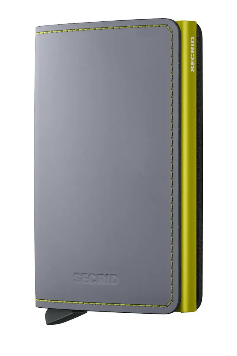 portafoglio in pelle MATTE Grigio