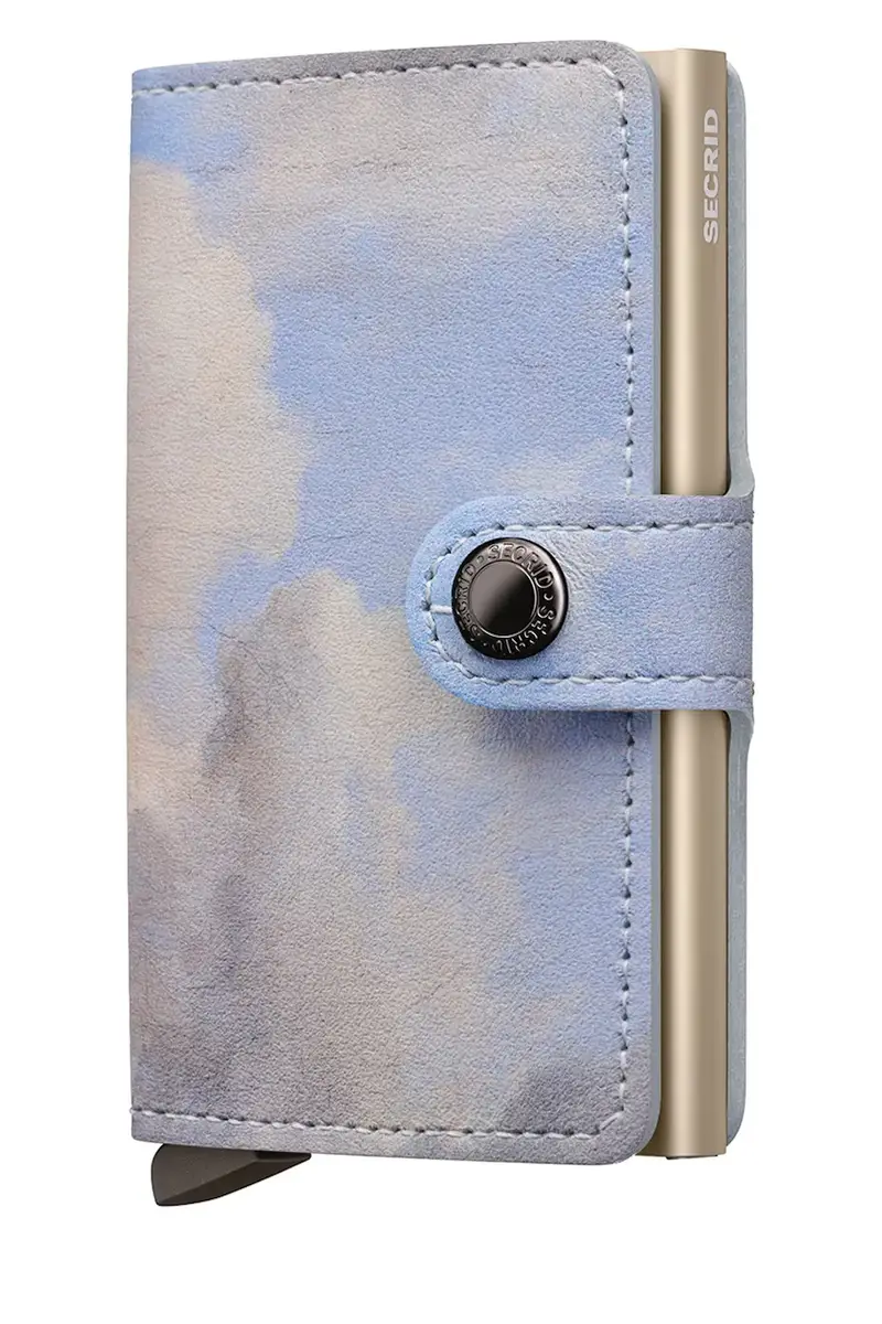 portafoglio in pelle Miniwallet Art Almond Blossom Blu