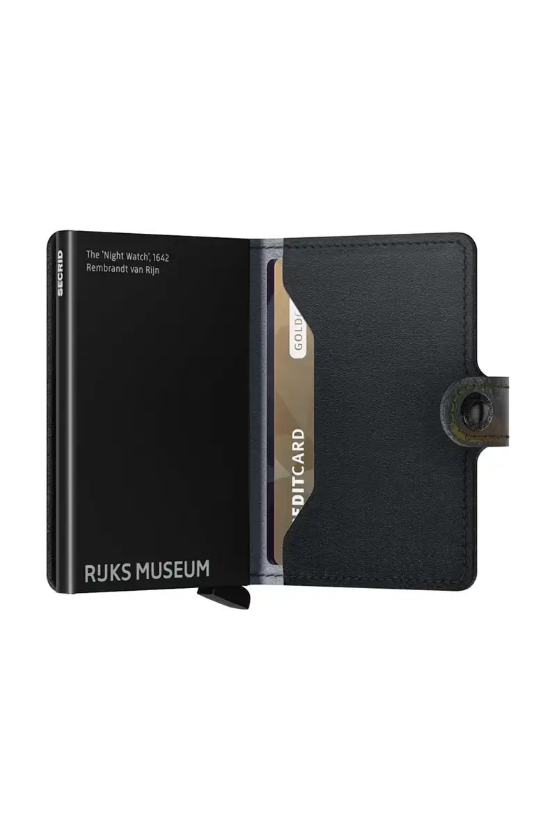 portafoglio in pelle Miniwallet Art Night Watch Multicolore miniatura 4