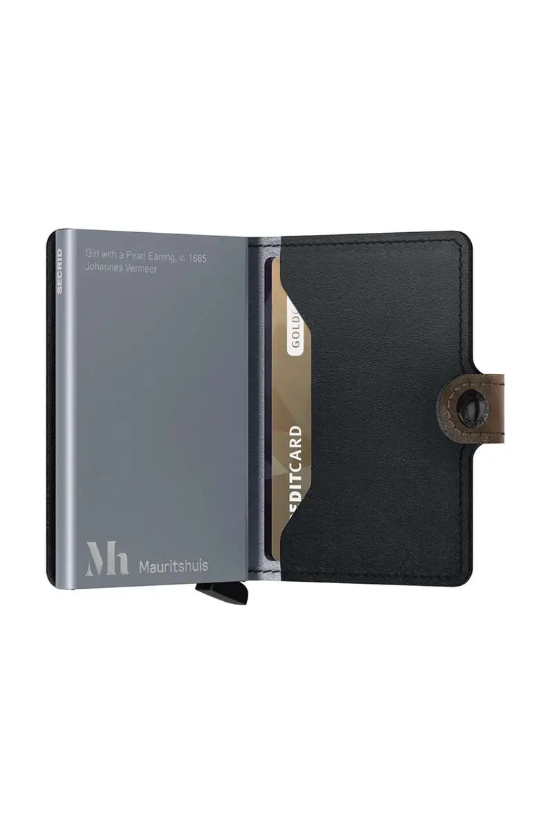 portafoglio in pelle Miniwallet Art Pearl Earring Multicolore miniatura 4