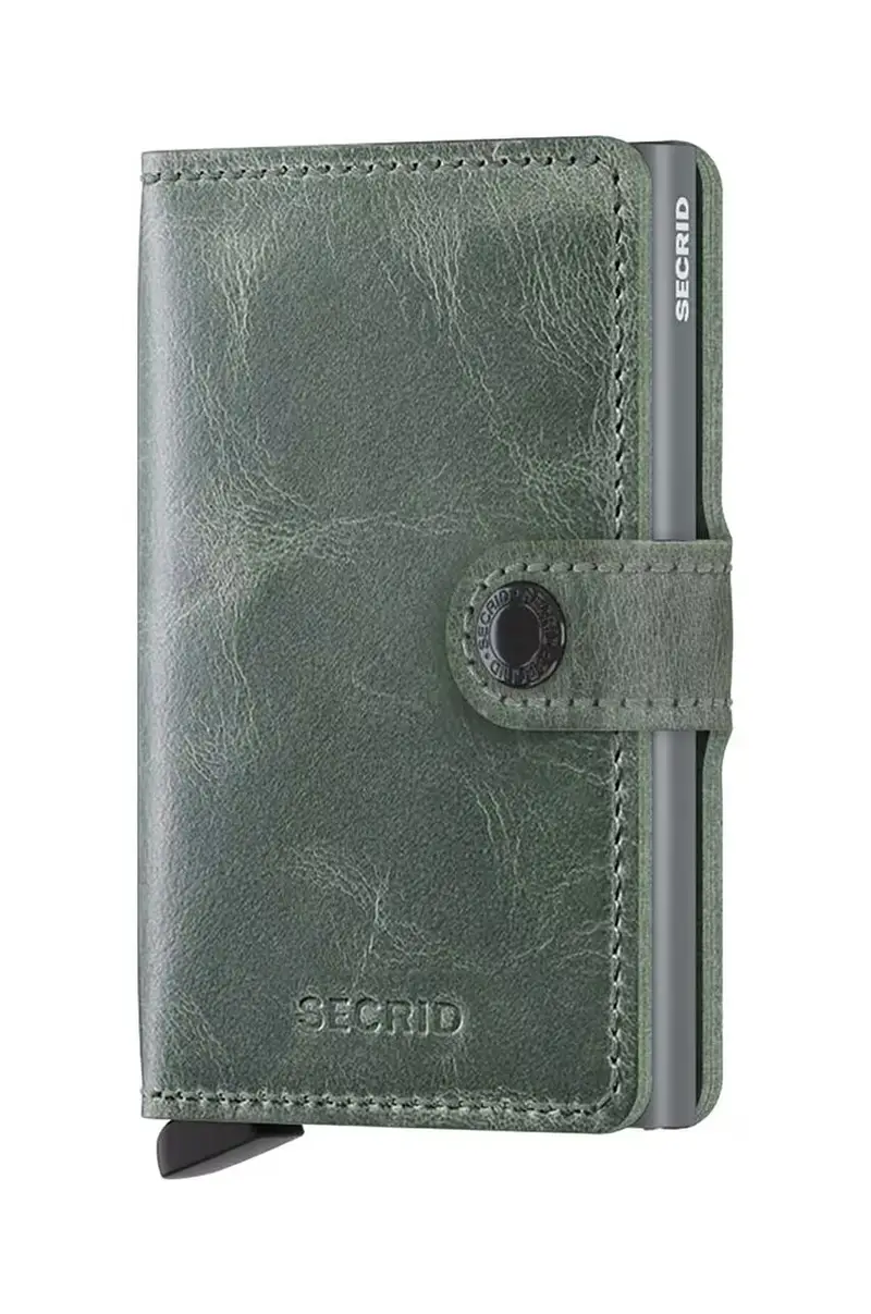 portafoglio in pelle Miniwallet Vintage Sage Verde