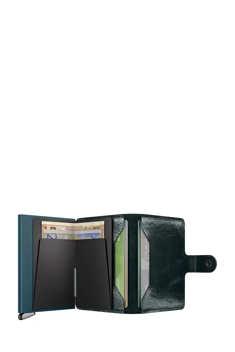 portafoglio in pelle NAPLAK colore verde miniatura 3