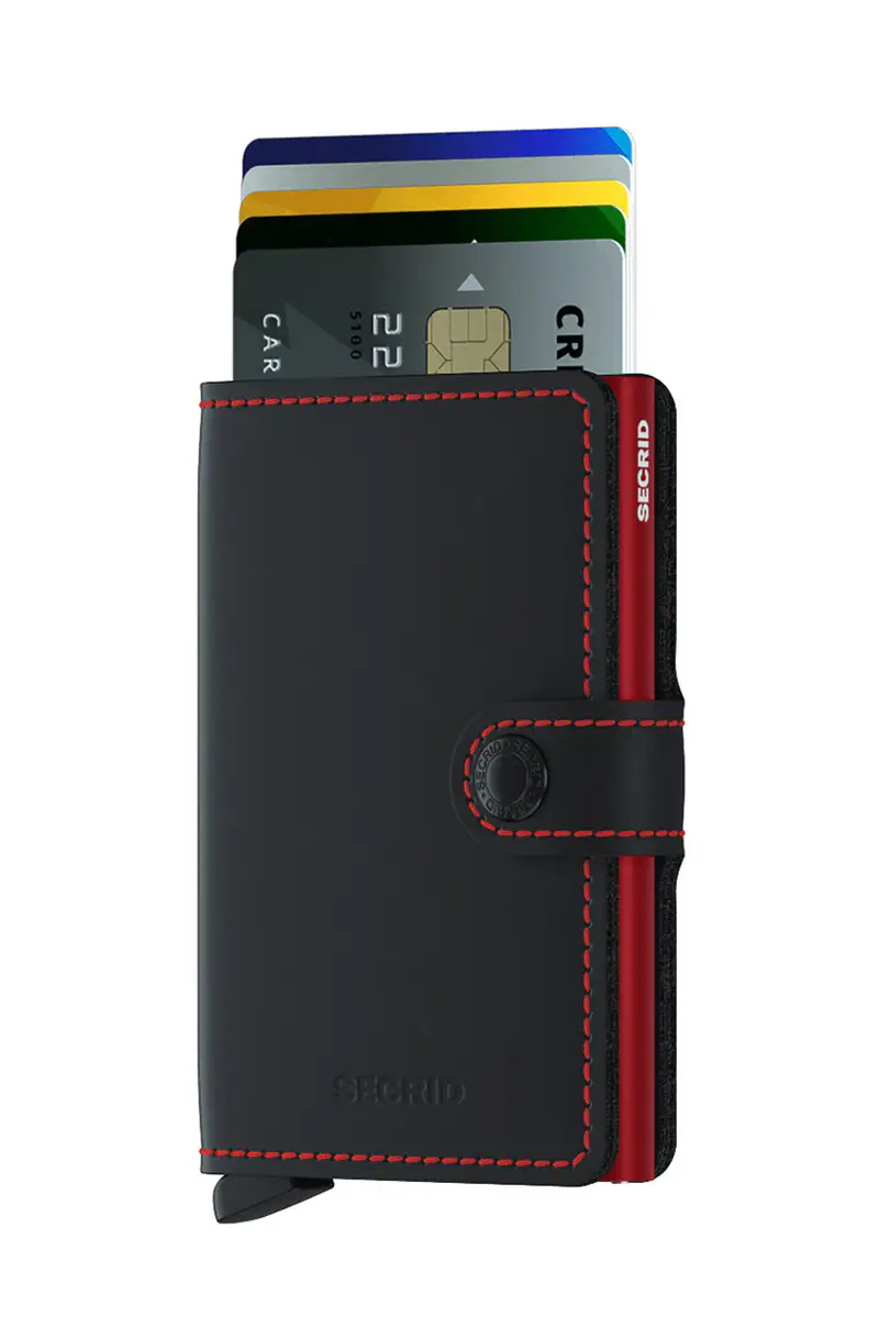 portafoglio in pelle Nero miniatura 2