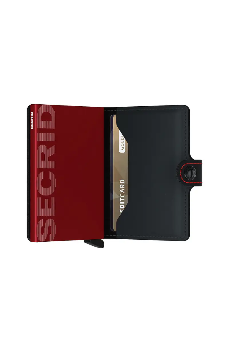 portafoglio in pelle Nero miniatura 5