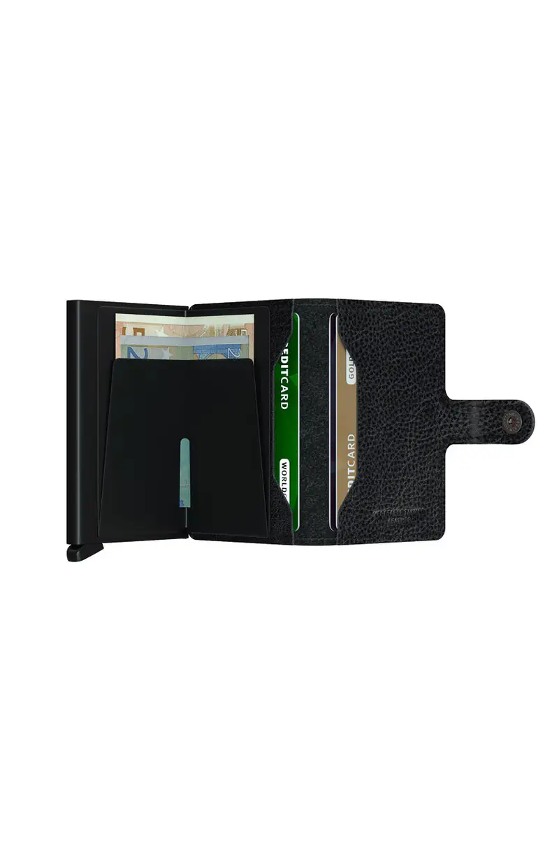 portafoglio in pelle Nero miniatura 4