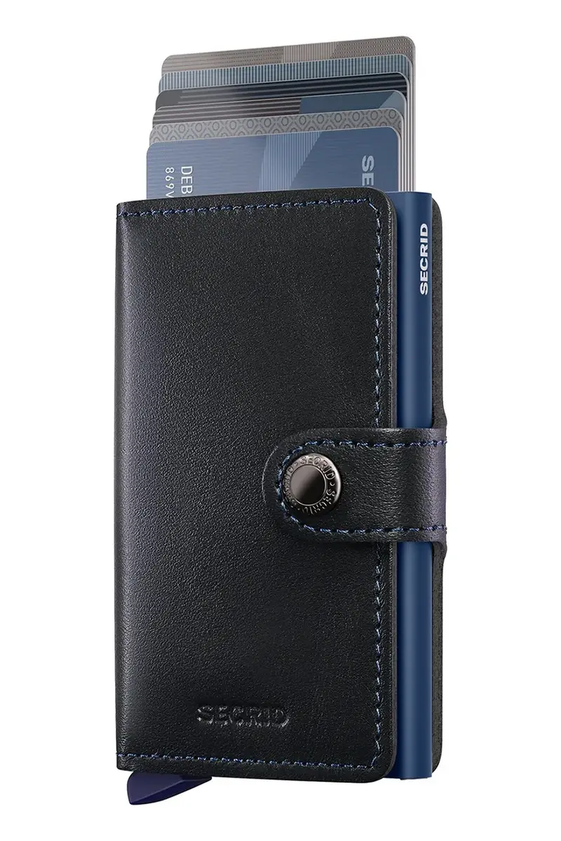 portafoglio in pelle Nero miniatura 2