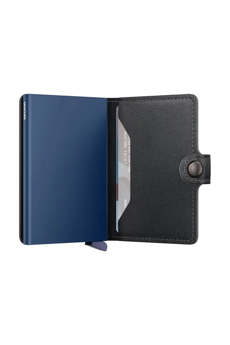 portafoglio in pelle Nero miniatura 4