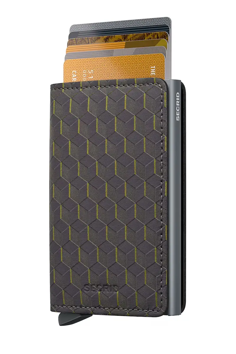 portafoglio in pelle OPTICAL colore nero Grigio miniatura 2