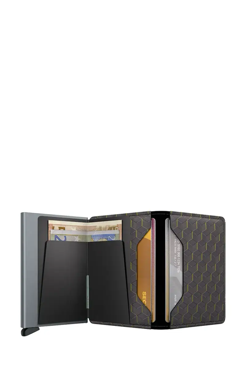 portafoglio in pelle OPTICAL Grigio miniatura 3