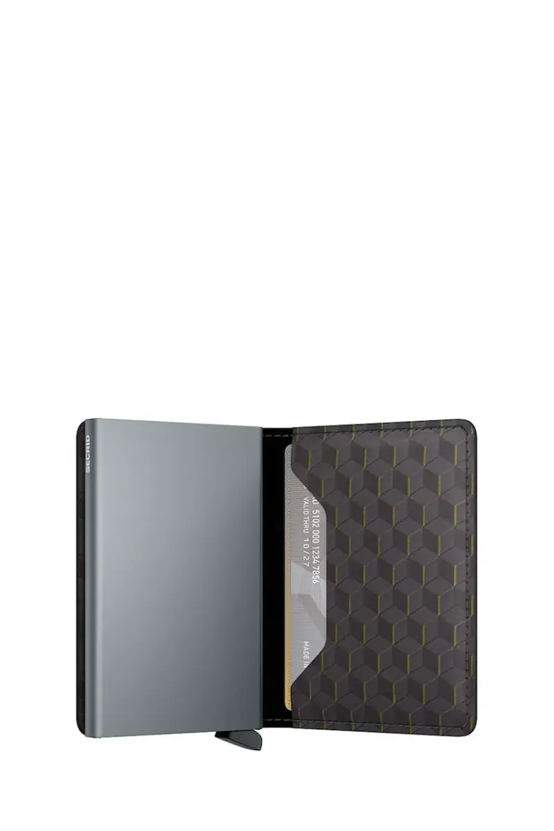 portafoglio in pelle OPTICAL Grigio miniatura 4