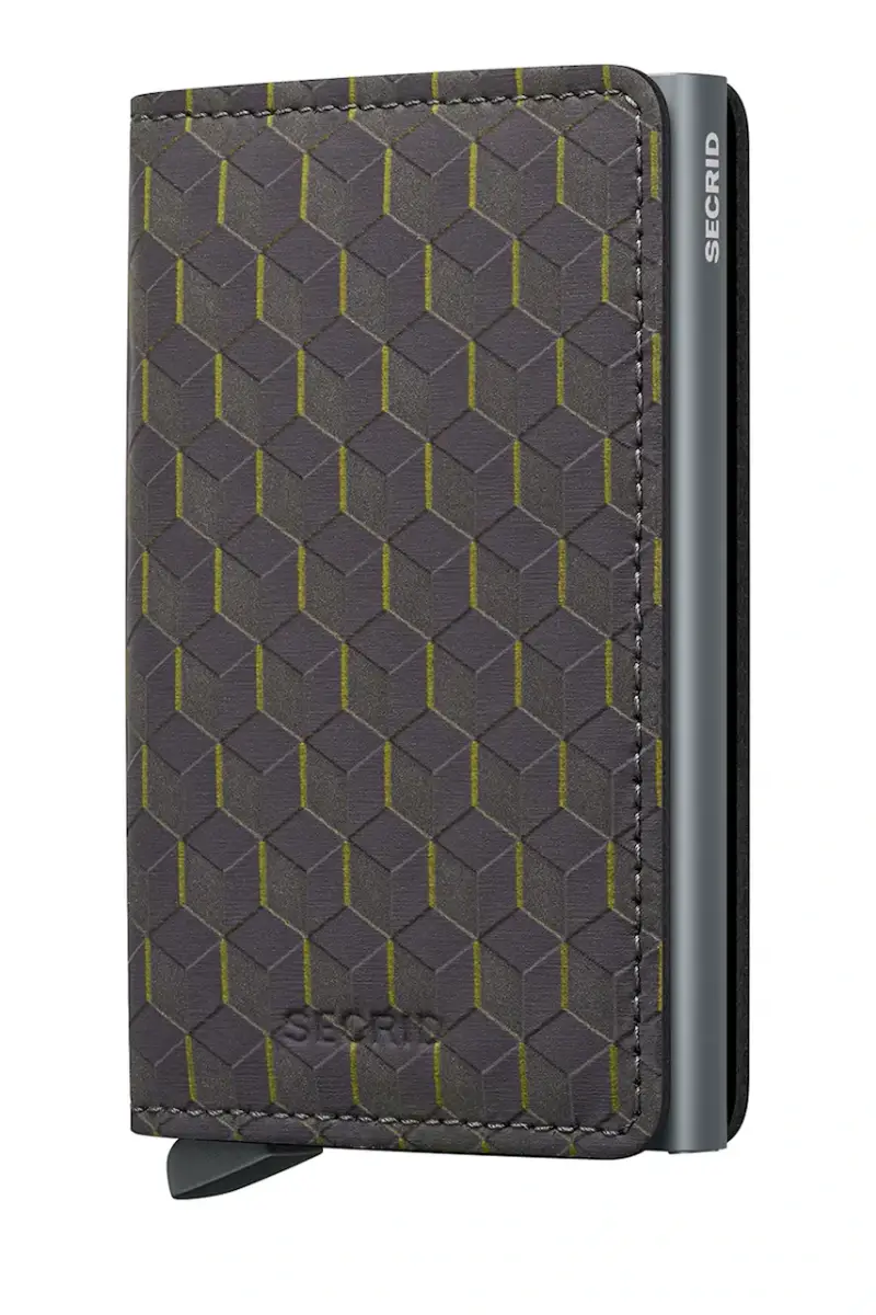 portafoglio in pelle OPTICAL Grigio