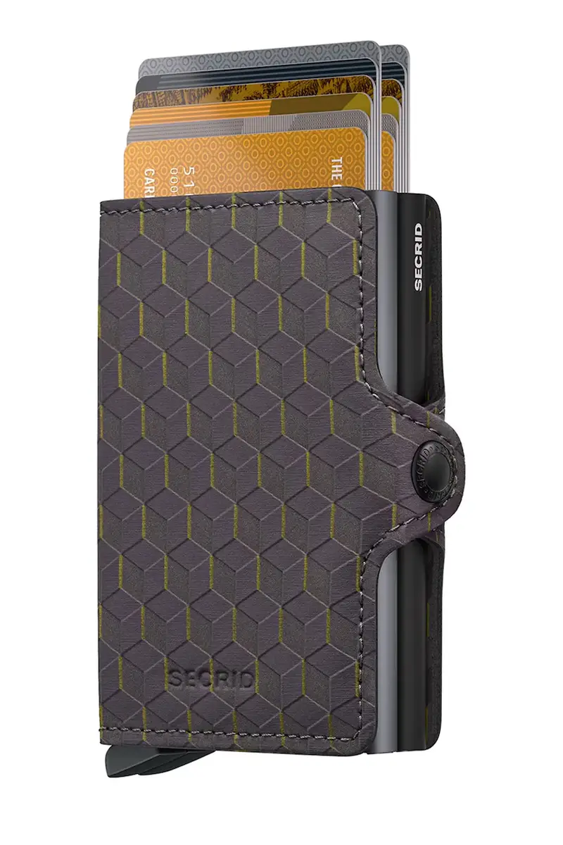 portafoglio in pelle OPTICAL Grigio miniatura 2