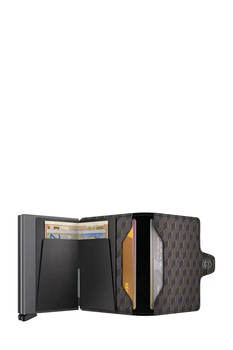 portafoglio in pelle OPTICAL Grigio miniatura 3