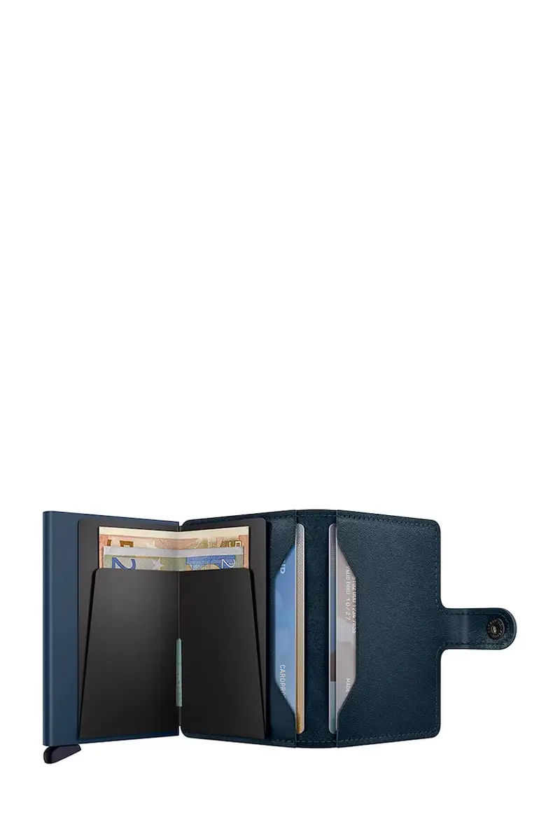 portafoglio in pelle ORIGINAL colore nero Blu navy miniatura 3