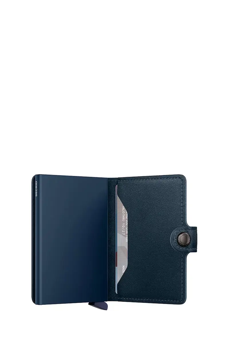 portafoglio in pelle ORIGINAL colore nero Blu navy miniatura 4