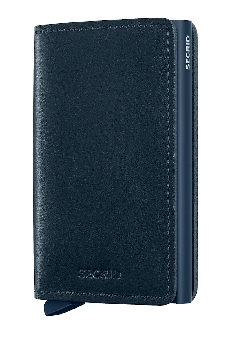 portafoglio in pelle ORIGINAL colore nero Blu navy