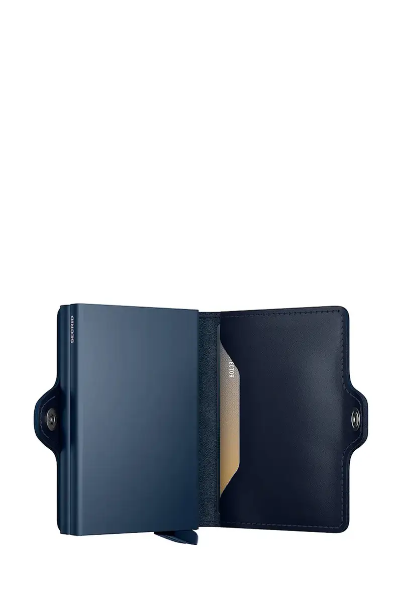 portafoglio in pelle ORIGINAL colore nero Blu navy miniatura 4