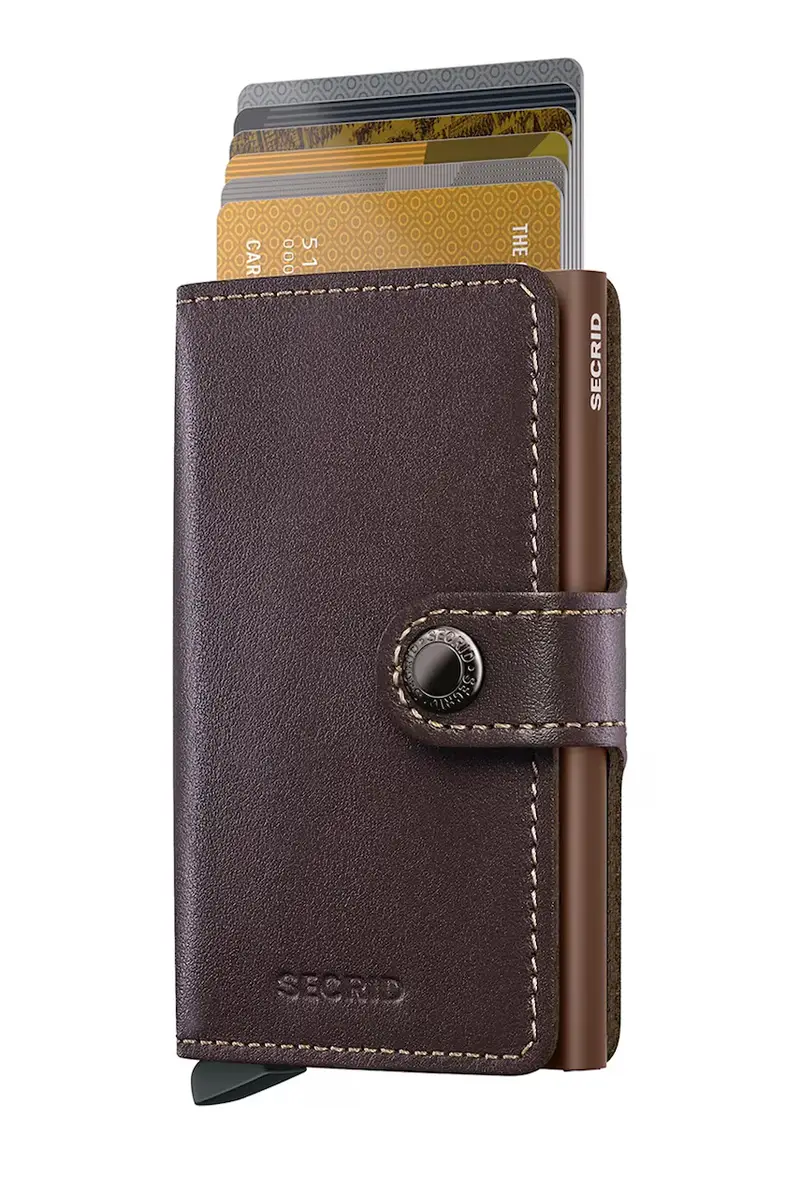 portafoglio in pelle ORIGINAL colore nero Marrone miniatura 2