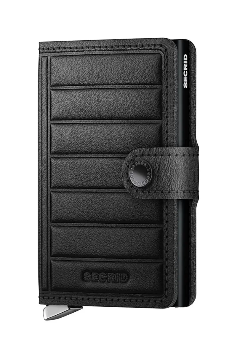 portafoglio in pelle Premium Twinwallet Emboss Lines colore nero TEI.BLACK