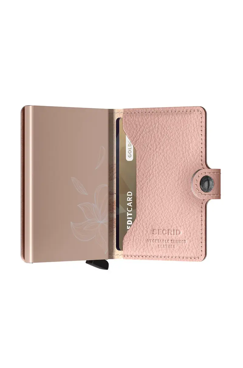 portafoglio in pelle Rosa miniatura 3