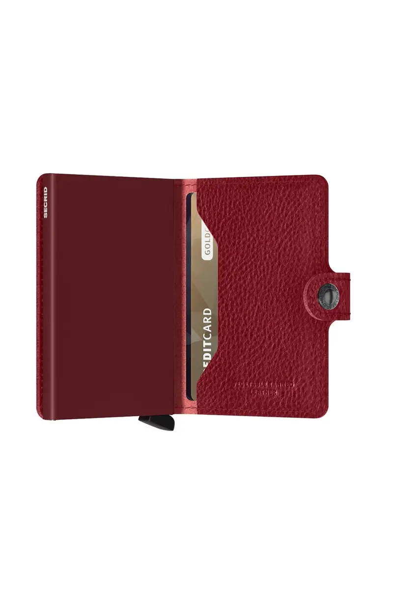 portafoglio in pelle Rosso miniatura 3