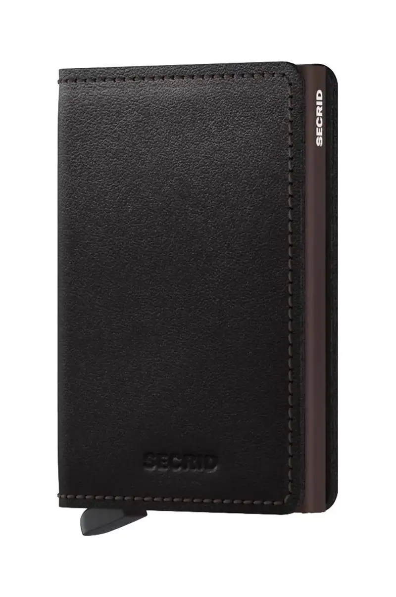 portafoglio in pelle Slimwallet Origina colore nero SO.BLACK.BROWN