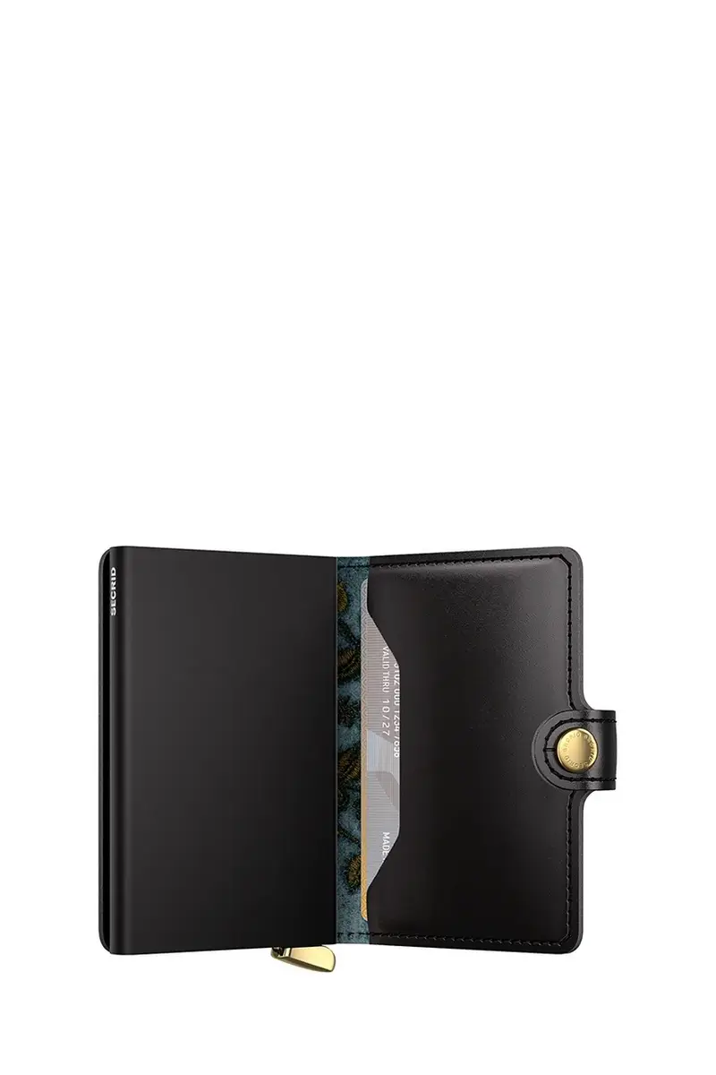 portafoglio in pelle STITCH FLORAL colore nero miniatura 4