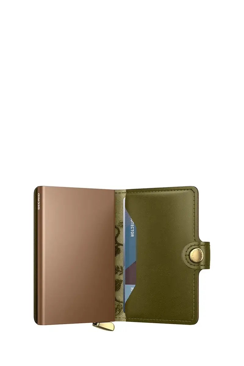 portafoglio in pelle STITCH FLORAL colore verde miniatura 4