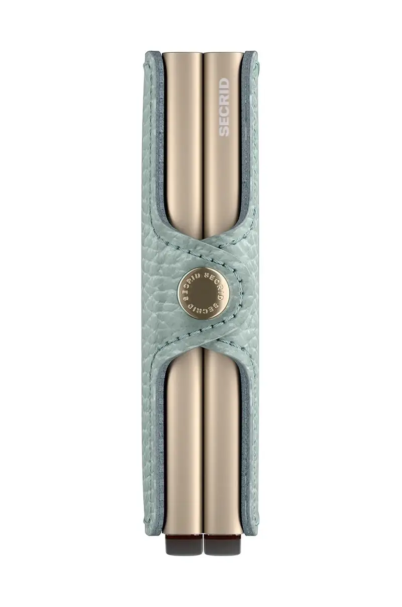 portafoglio in pelle Turchese miniatura 5