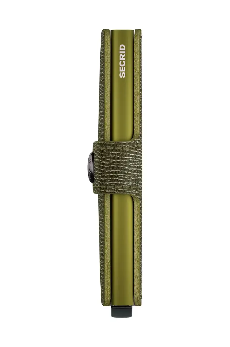 portafoglio in pelle Verde miniatura 5