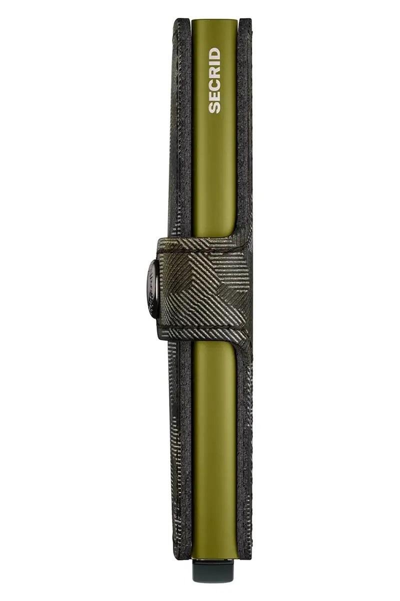 portafoglio in pelle Verde miniatura 5