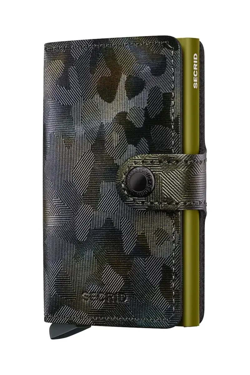 portafoglio in pelle Verde