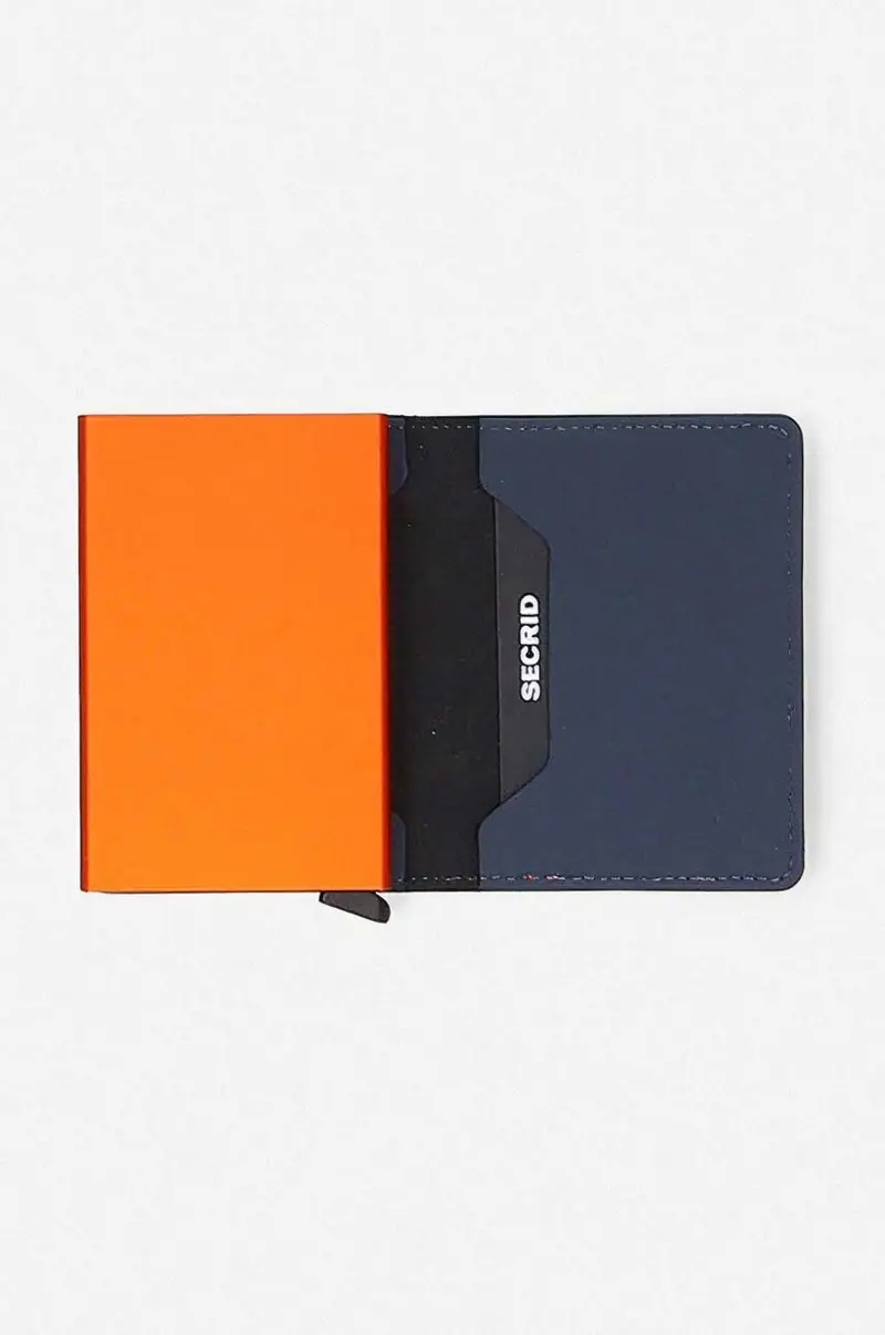 portafoglio Portfel Secrid Slimwallet Matte SM-Nightblue & Orange Blu navy miniatura 2