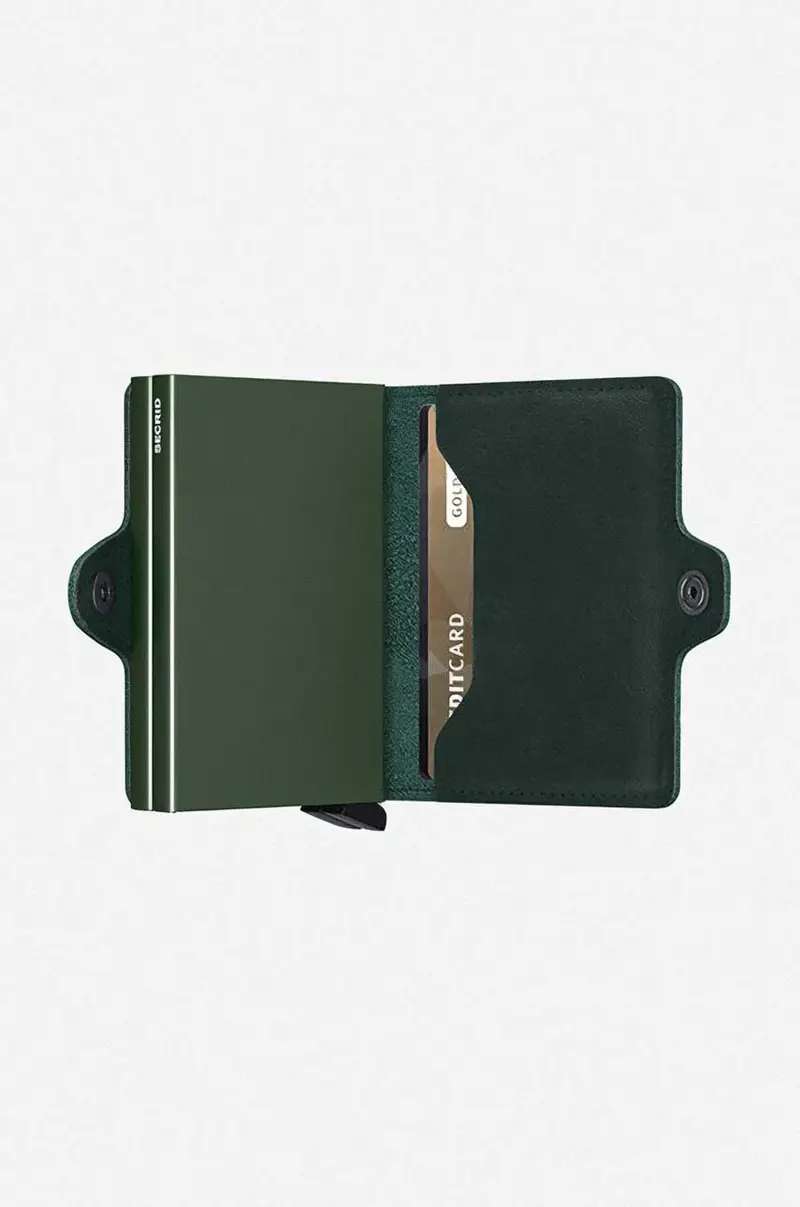 portafoglio Portfel Secrid Twinwallet Original TO-GREEN Verde miniatura 3