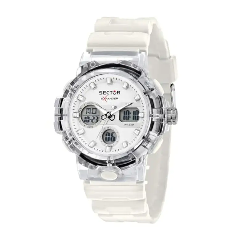 Sector No Limits Orologio Uomo, Digitale, Cinturino in Plastica, Cassa 43 mm, Collezione EX-46, Orologio da Polso - R3251242504