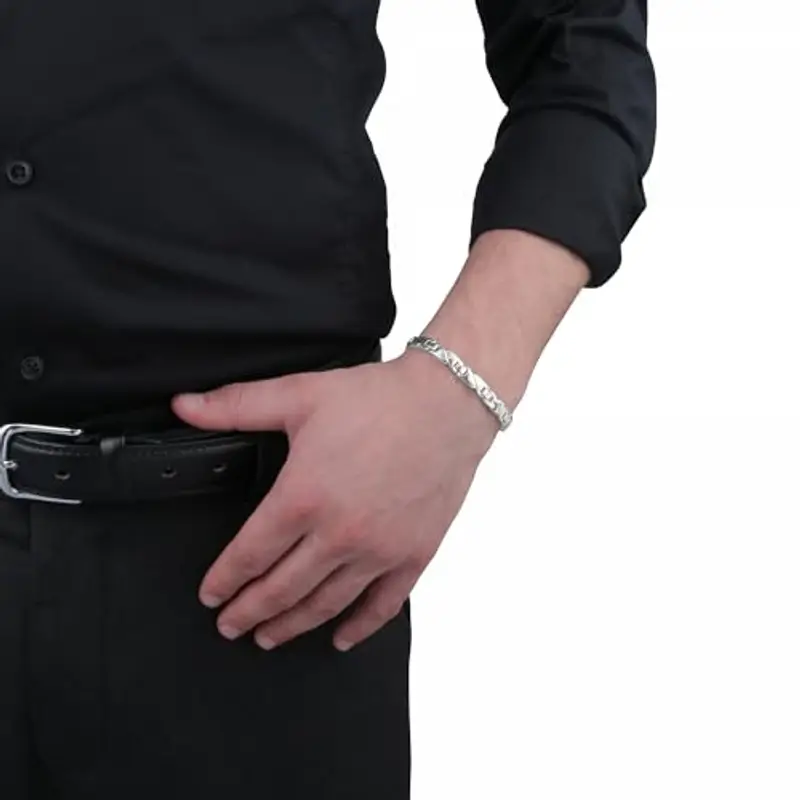 Sector SLI59 - Bracciale da uomo, acciaio inossidabile, Collezione BASIC, Lunghezza 22cm, Regolabile, Chiusura con Maglie Removibili, Idea Regalo Compleanno miniatura 3