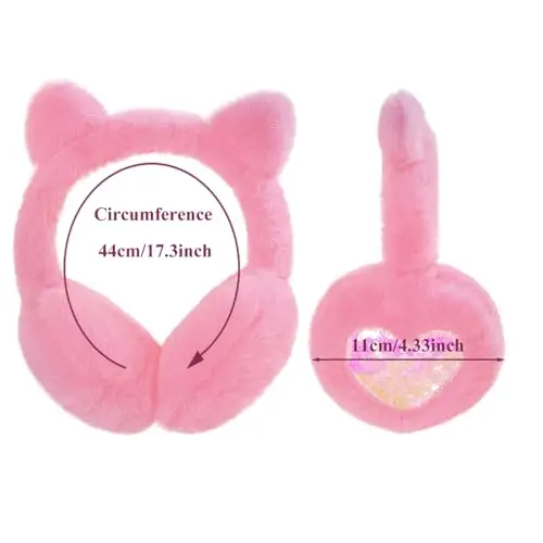 SEDEX Paraorecchie Bambina Invernale Copriorecchie Gatto Ragazze Fascia Scaldaorecchie Bimba Pelosa Pelliccia Donna miniatura 3