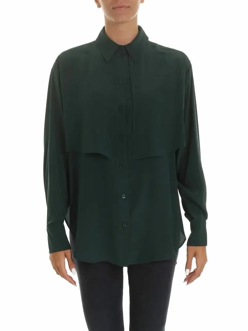 Camicia verde scuro con pannelli