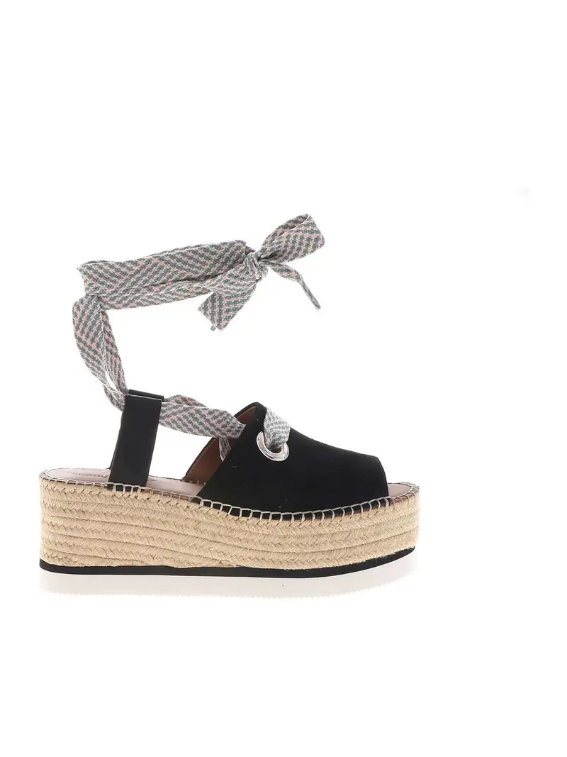 Espadrilles Amber con zeppa Nero