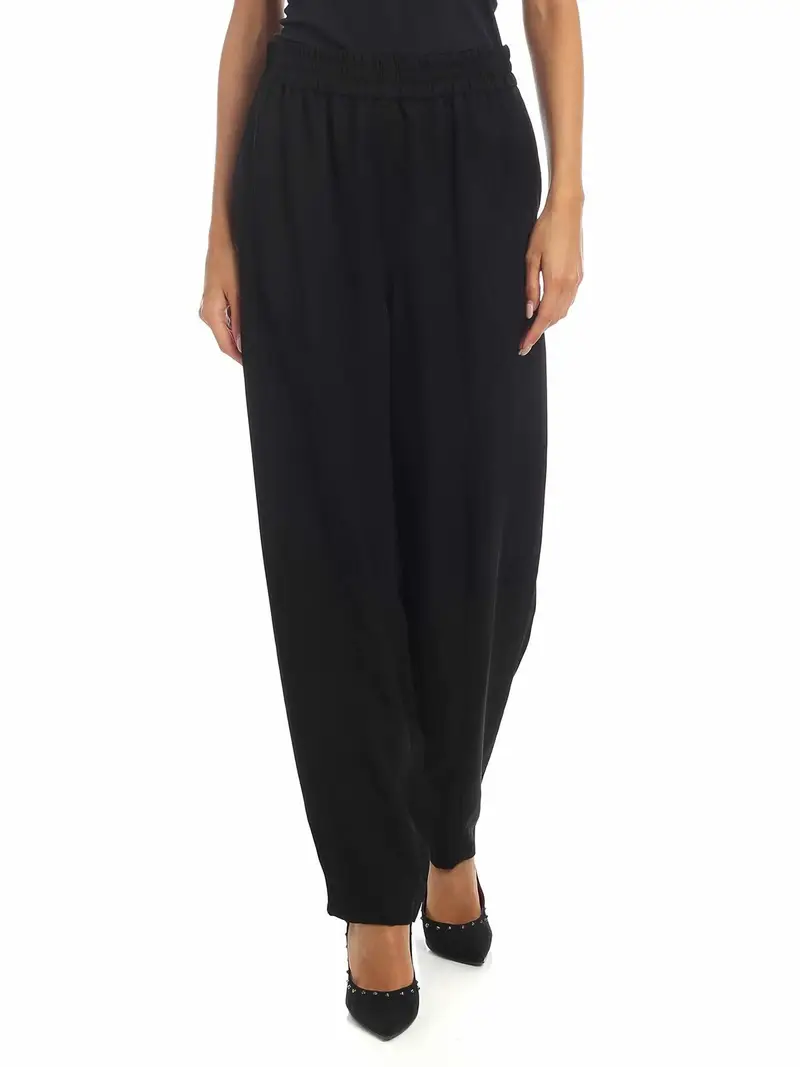 Pantalone gamba larga nero