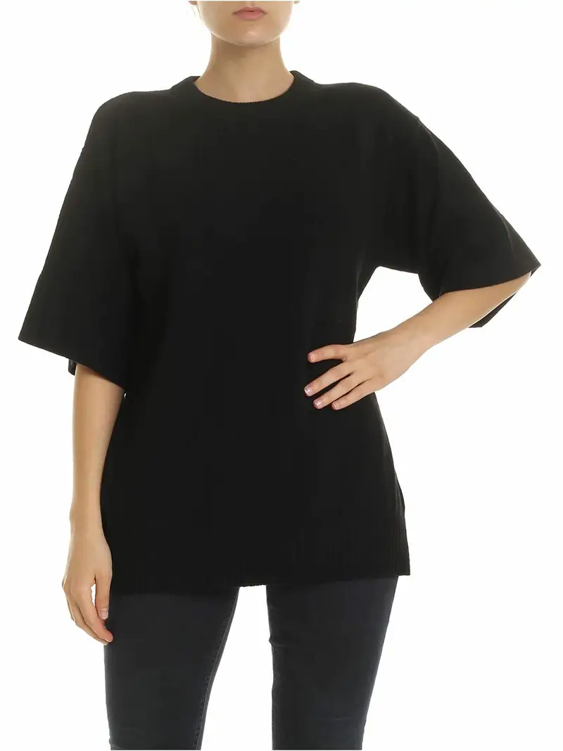 Pullover con cut-out nero