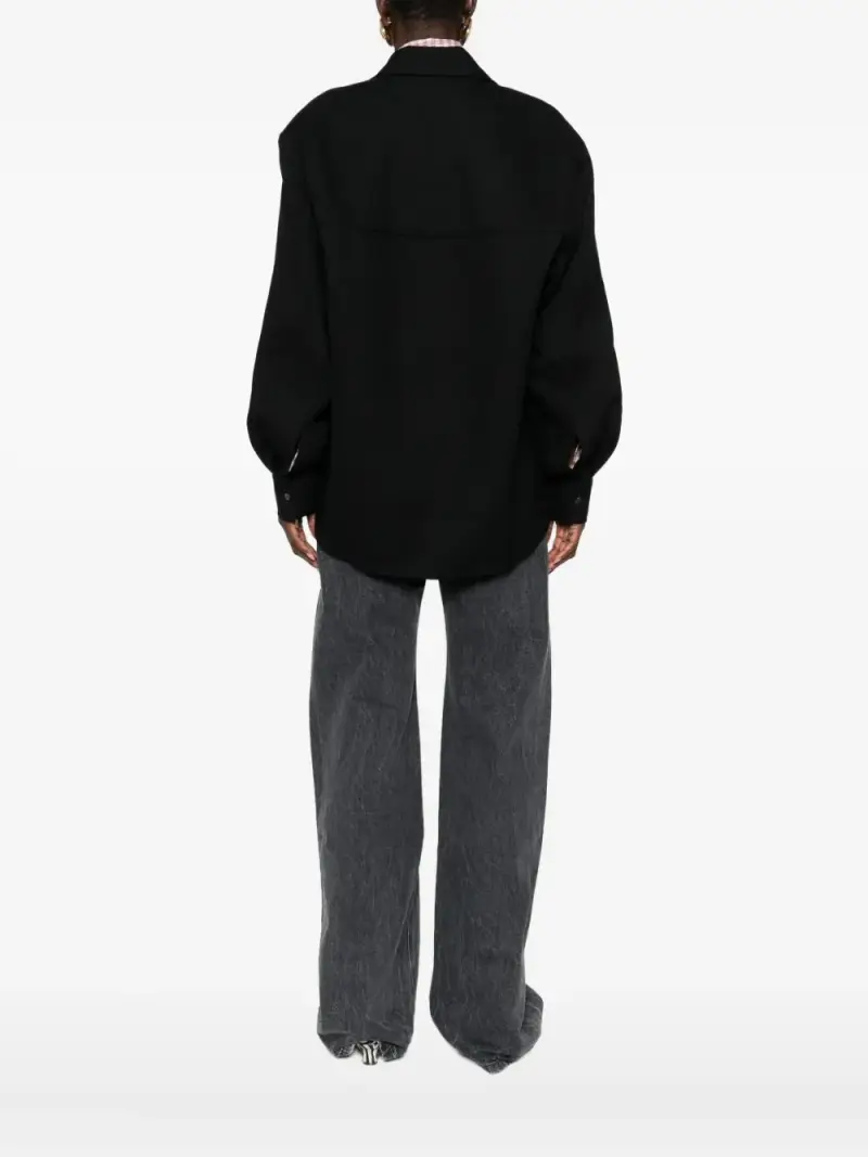 Sefr Maglia Nera in Pura Lana Italiana miniatura 3