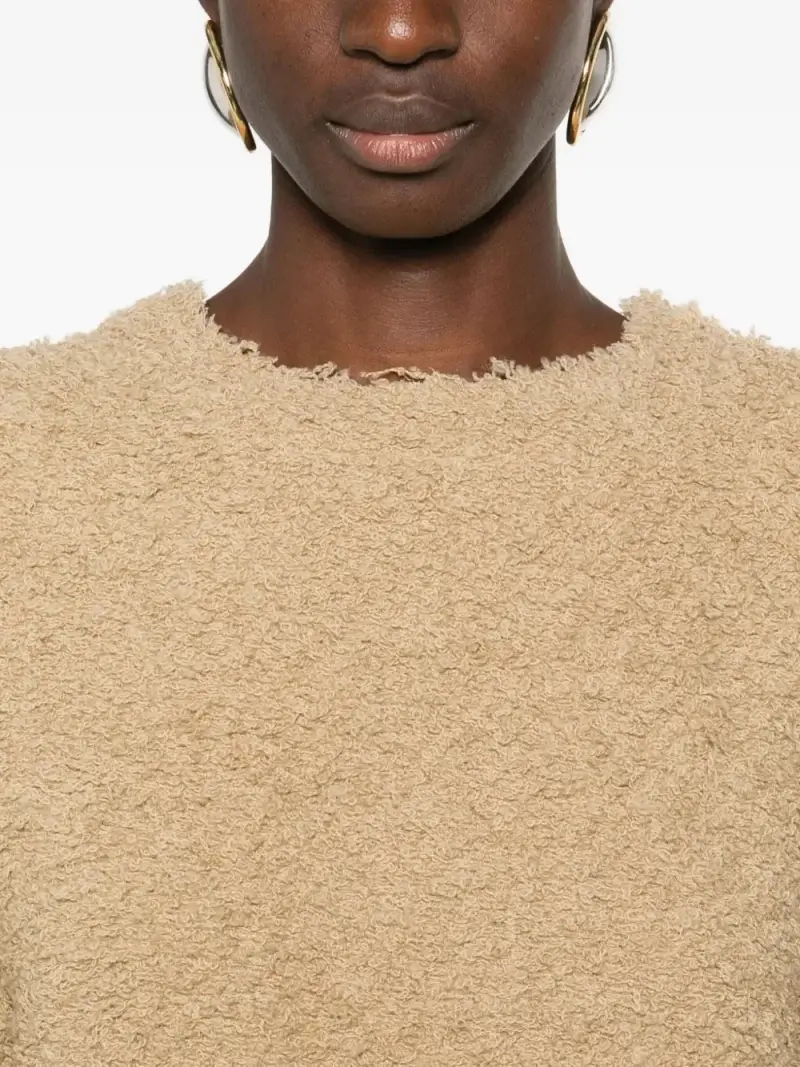 Sefr Maglia beige in misto lana vergine miniatura 2