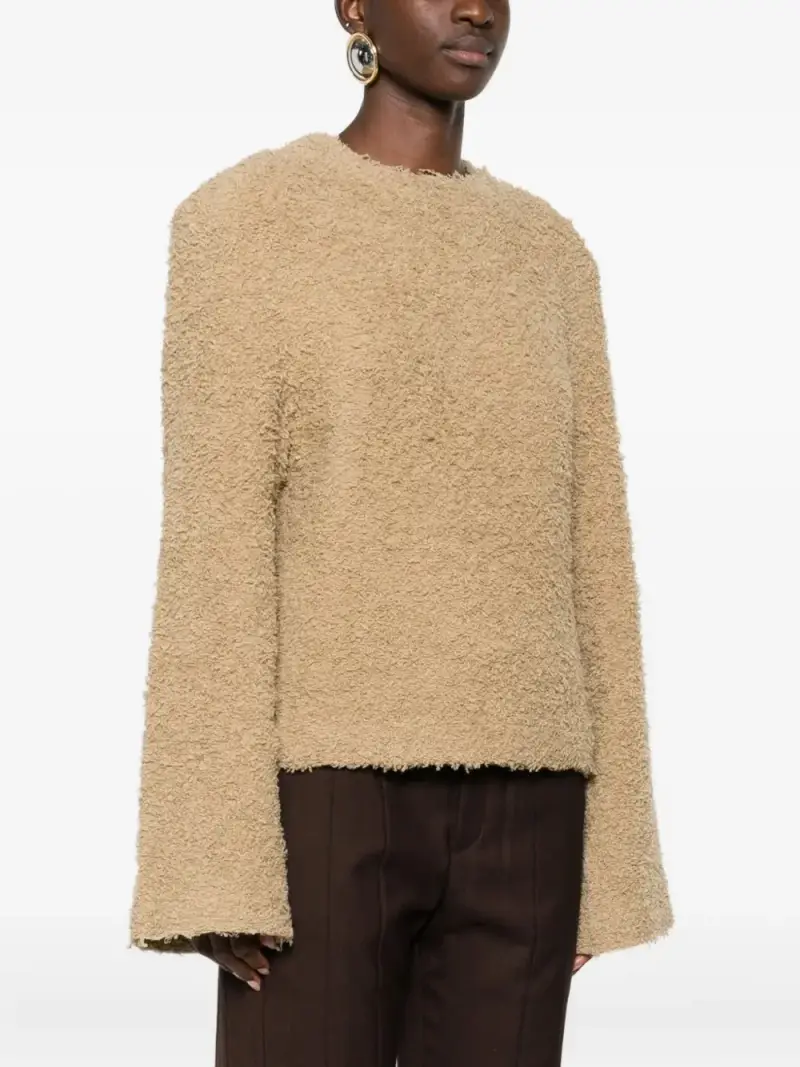 Sefr Maglia beige in misto lana vergine miniatura 3