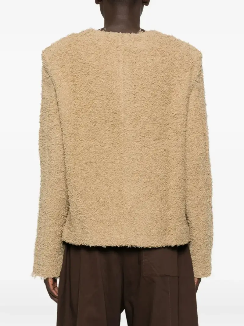 Sefr Maglione V-neck beige in lana miniatura 2